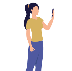 illustration of woman on phone